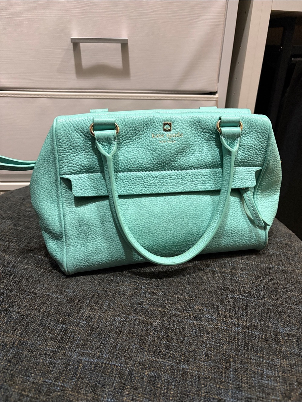 Kate Spade Mint Green Pebbled Leather Purse